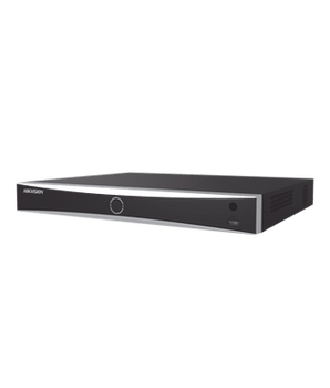 NVR 12 Megapixel (4K) / 16 Canales IP / 16 Puertos PoE+ / Reconocimiento Facial / AcuSense (Evita Falsas Alarmas) / 2 Bahías de Disco Duro / Switch PoE 300 mts / HDMI en 4K / Alarmas I/O