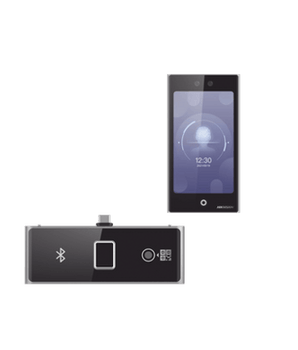 Terminal Facial Min Moe WiFi con pantalla de 7 y Lector de Huellas, Códigos QR y Bluetooth /  Exterior IP65 / 10,000 rostros y 50,000 tarjetas / Soporta módulo lector de Huella, QR y Bluetooth